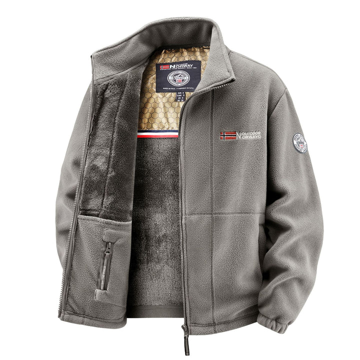 Herren Thermo-Fleecejacke mit Teddy-Innenfutter und Stehkragen Echo Archiv