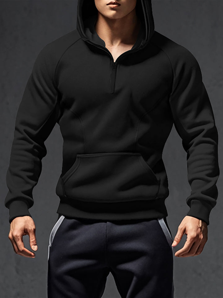 Herren sportlicher Hoodie mit halbem Reißverschluss Echoarchiv