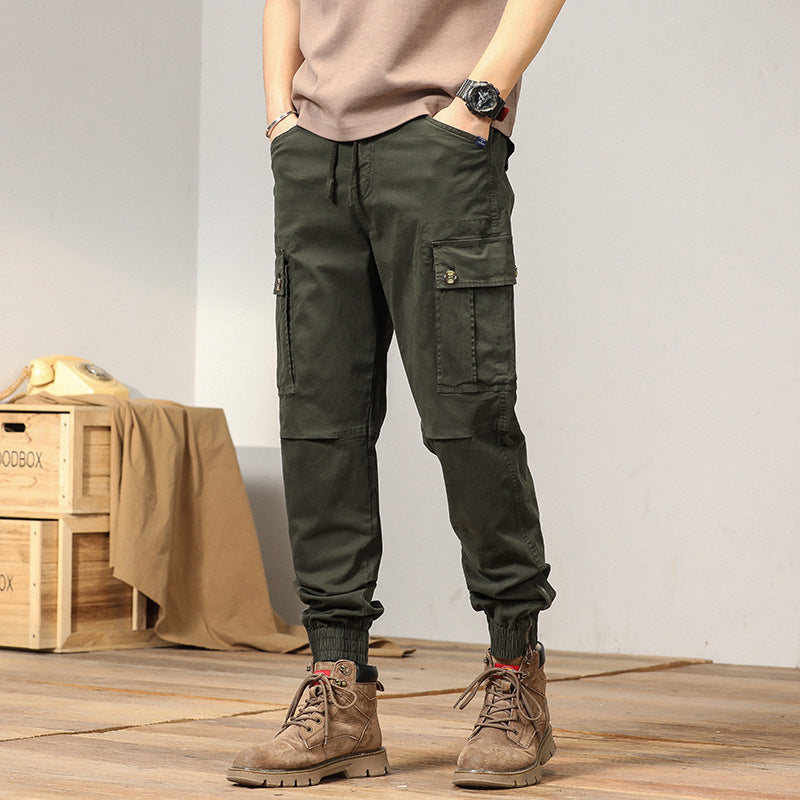 Herren Cargo-Hose mit multifunktionalen Taschen und elastischem Abschluss Echoarchiv