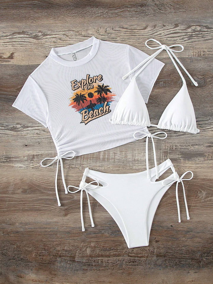 Damen Set mit Crop-Top und Triangel-Bikini Echo Archiv