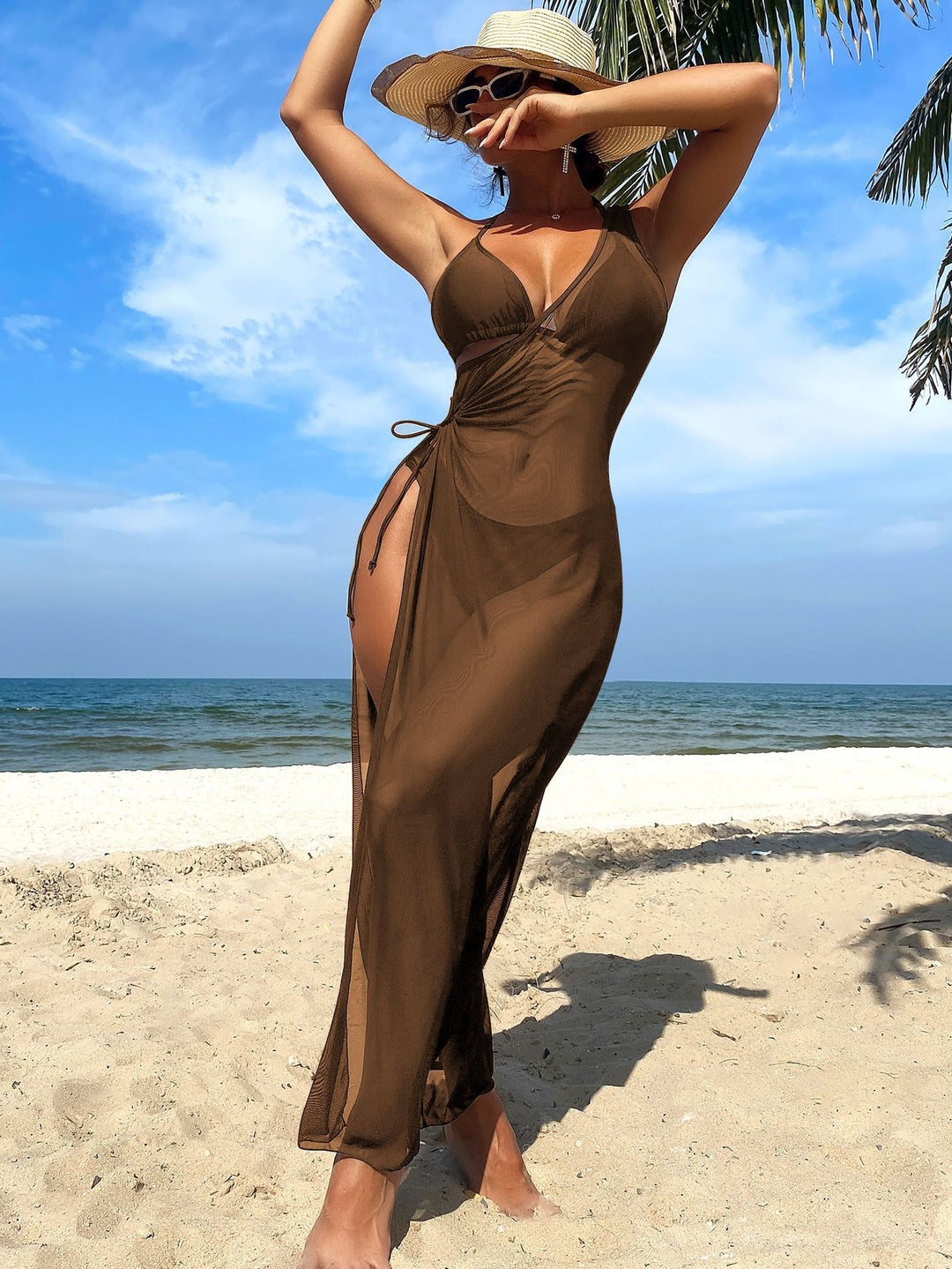 Damen Transparenter Strandkleid Echo Archiv