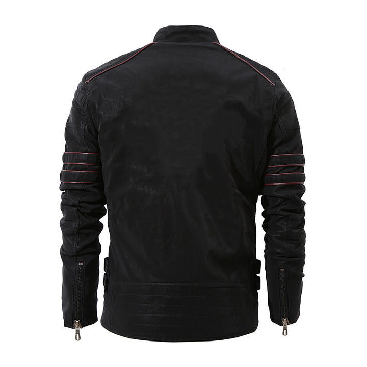 Herren sportliche Lederjacke mit gefüttertem Innenfutter Echoarchiv