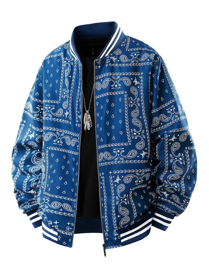 Herren Coole Bomberjacke mit Paisleymuster Echo Archiv