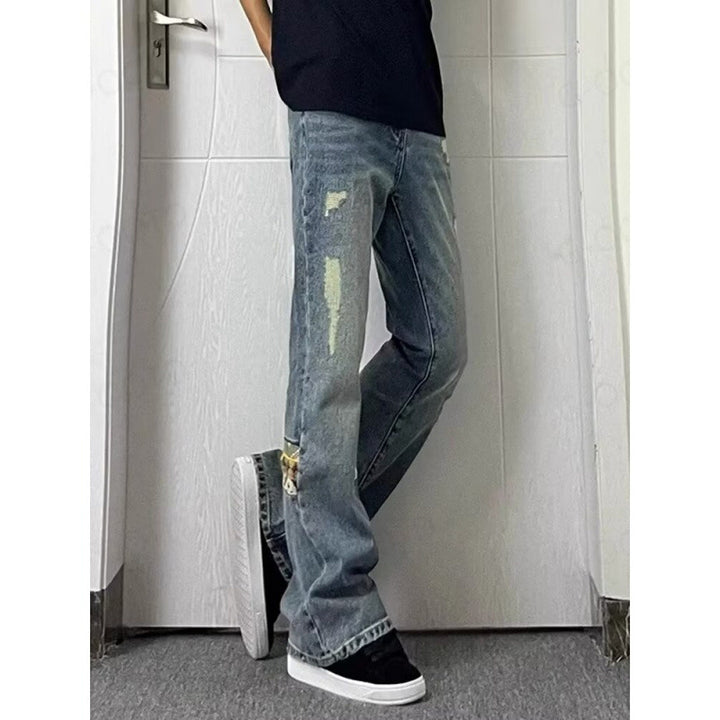 Herren modische und lässige Jeans mit kreativen Zierdetails Echoarchiv