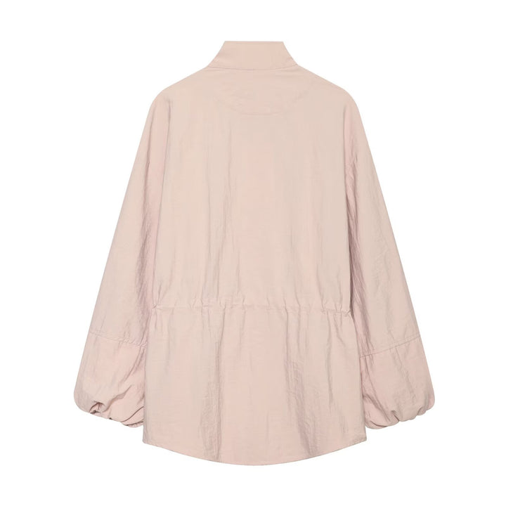 Damen Leichte Parka-Anorak Jacke mit Tunnelzugtaillierung und Stehkragen Echo Archiv