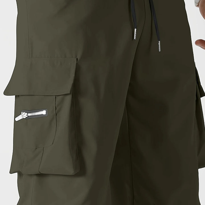 Herren Relaxed Cargo-Hose mit Tunnelzugbund, großen Klapp‑Utilitytaschen und geradem Bein Echo Archiv