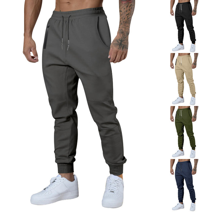 Herren Performance‑Tapered Joggerhose mit Reißverschluss‑Eingrifftaschen, elastischem Bund & gerippten Knöchelbündchen – Sorevano
