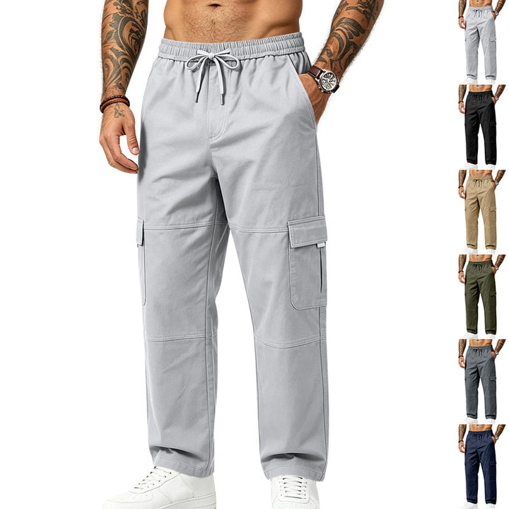 Herren Modern-lässige Cargo-Hose mit Elastikbund, Cargotaschen und verstärkten Knien Echoarchiv