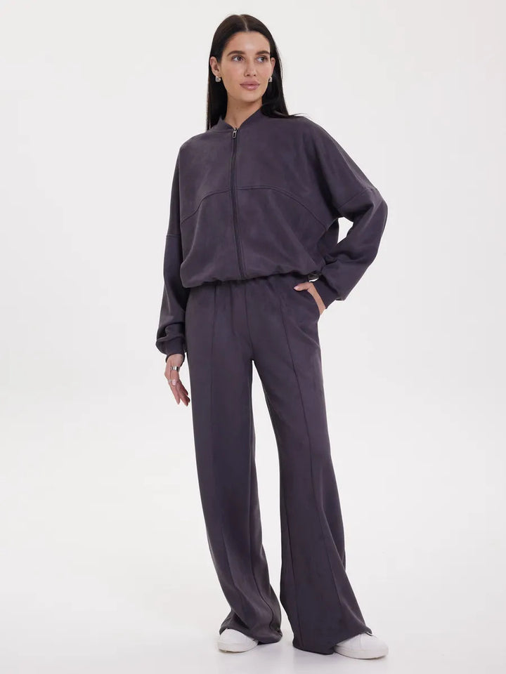 Damen Elegantes und bequemes Fleece-Trainingsset Echo Archiv