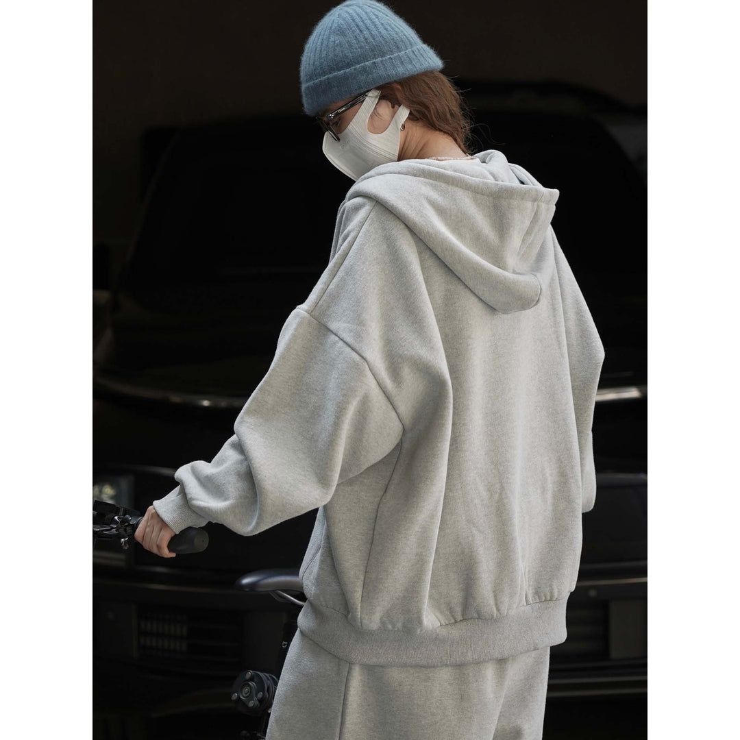 Damen Extraweites Kapuzen‑Sweatshirt mit Reißverschluss und weichem Fleecefutter Echoarchiv