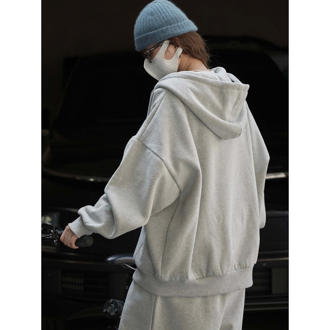 Damen Extraweites Kapuzen‑Sweatshirt mit Reißverschluss und weichem Fleecefutter Echoarchiv