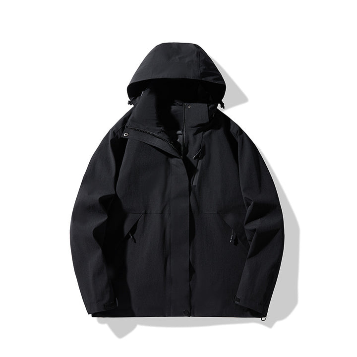 Herren Technische wasserdichte Kapuzen-Shelljacke im minimalistischen Urban-Look Echo Archiv