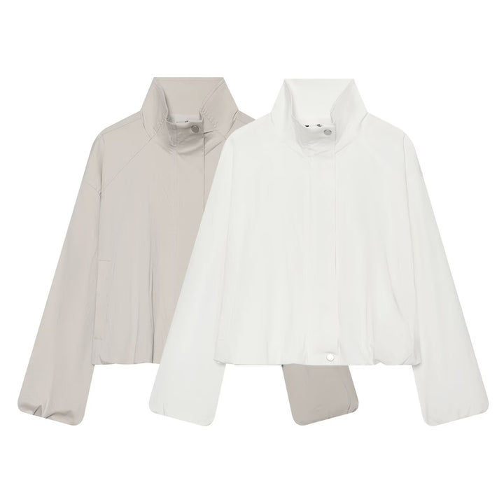 Damen Leichte Kurzjacke mit Stehkragen und Raglanärmeln Echo Archiv