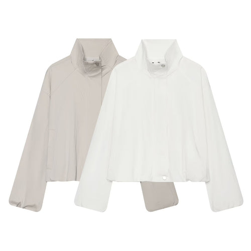 Damen Leichte Kurzjacke mit Stehkragen und Raglanärmeln Echo Archiv