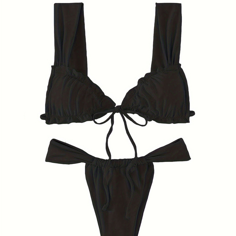 Damen Triangel-Bikini mit verstellbarem Bindeband und modischem Design Echo Archiv