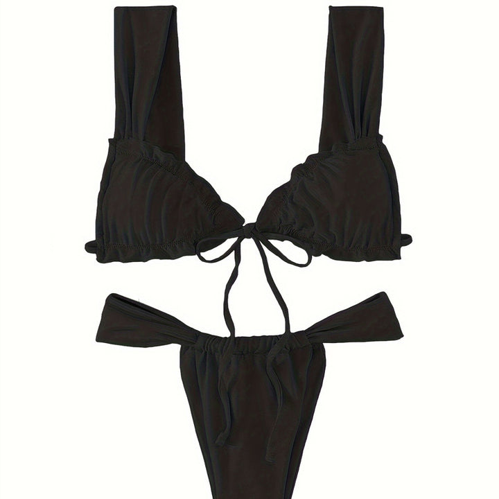 Damen Triangel-Bikini mit verstellbarem Bindeband und modischem Design Echo Archiv