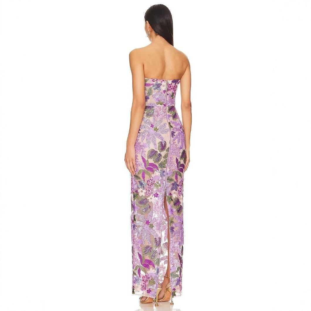 Damen Schickes Abendkleid mit floralem Design und figurbetonter Silhouette Echo Archiv
