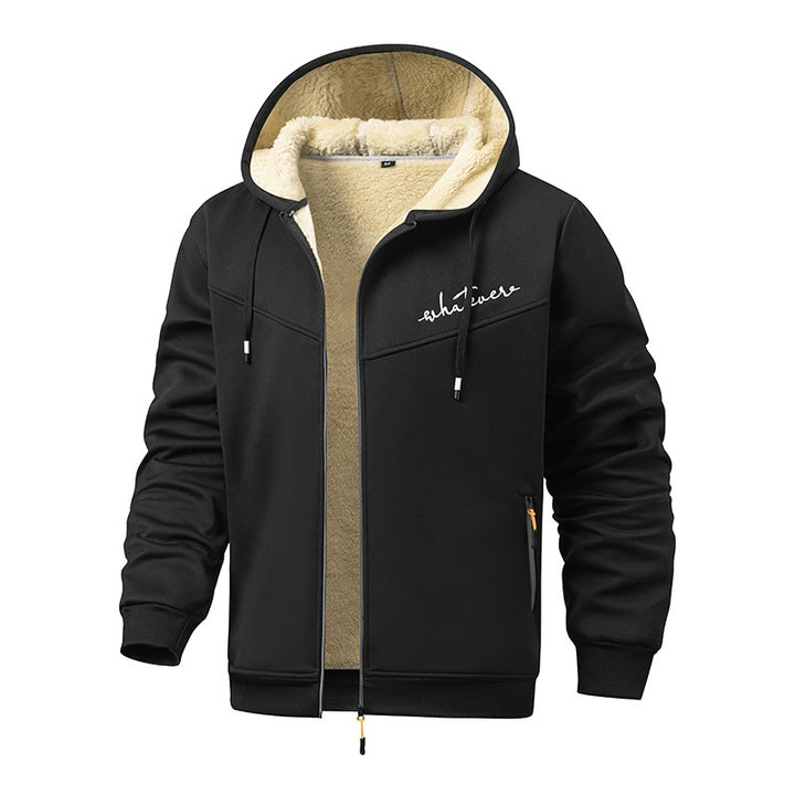 Herren Sportliche Fleecejacke mit hohem Kragen Echo Archiv