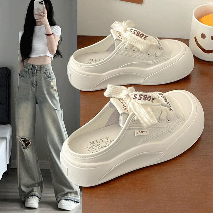 Damen Trendige Plateau-Sneaker mit flexibel einstellbarem Schnürsystem und atmungsaktiver Sohle Echo Archiv