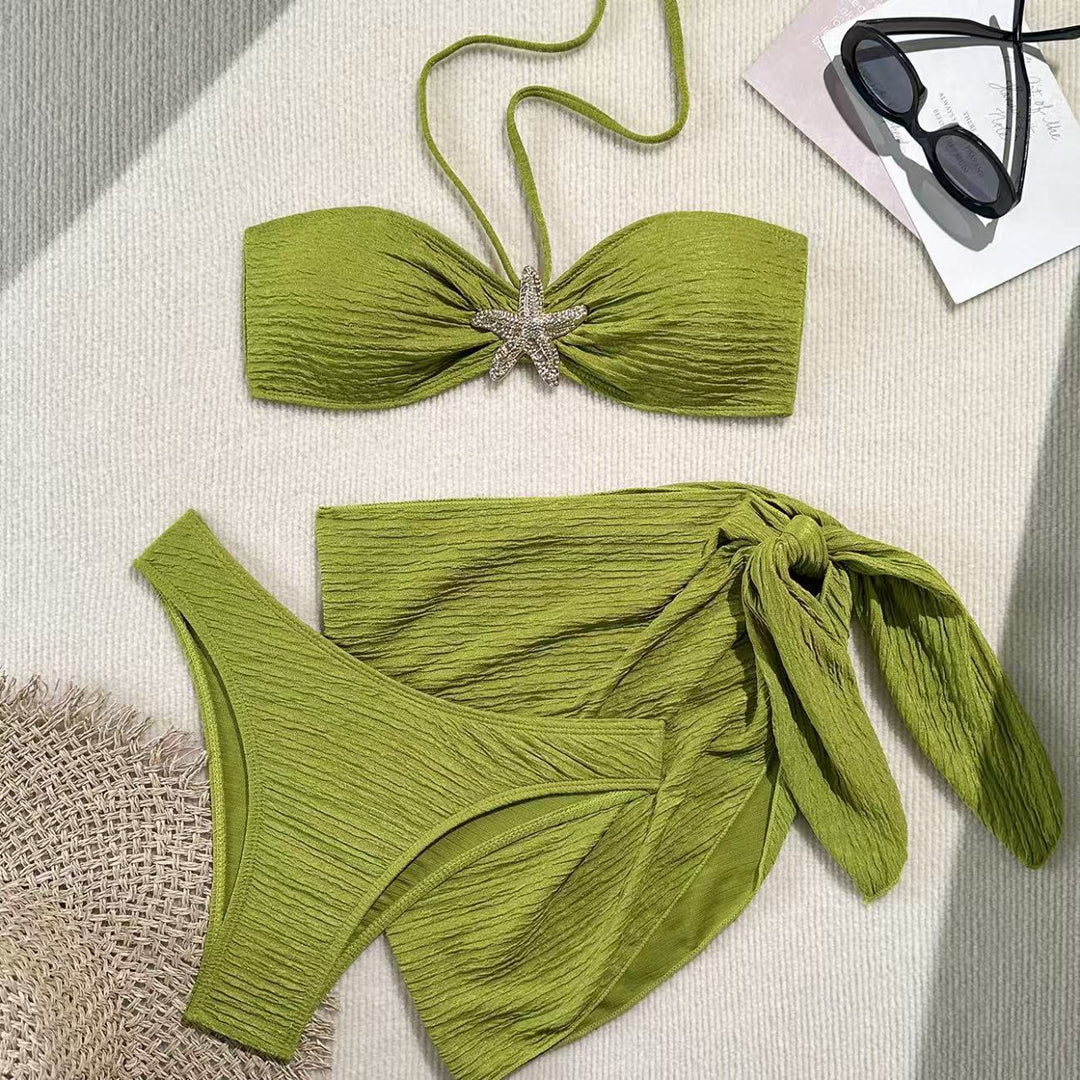 Damen Bandeau-Bikini mit schickem Wickeltuch Echo Archiv