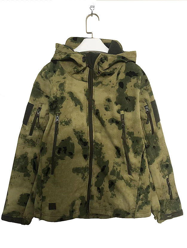 Herren taktische Softshelljacke mit Kapuze, Tarnmuster und ergonomischem Stretchschnitt Echo Archiv