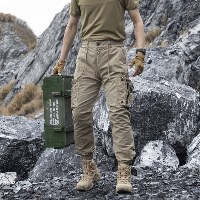 Herren Multifunktionale Cargo-Jogginghose mit Tunnelzugbund, Reißverschluss‑Taschen und verstellbaren Knöchelbündchen Echo Archiv