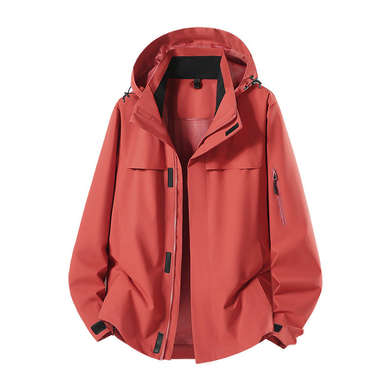 Herren Leichte wasserabweisende Kapuzen-Softshell-Übergangsjacke mit Meshfutter & Utility-Taschen Echoarchiv