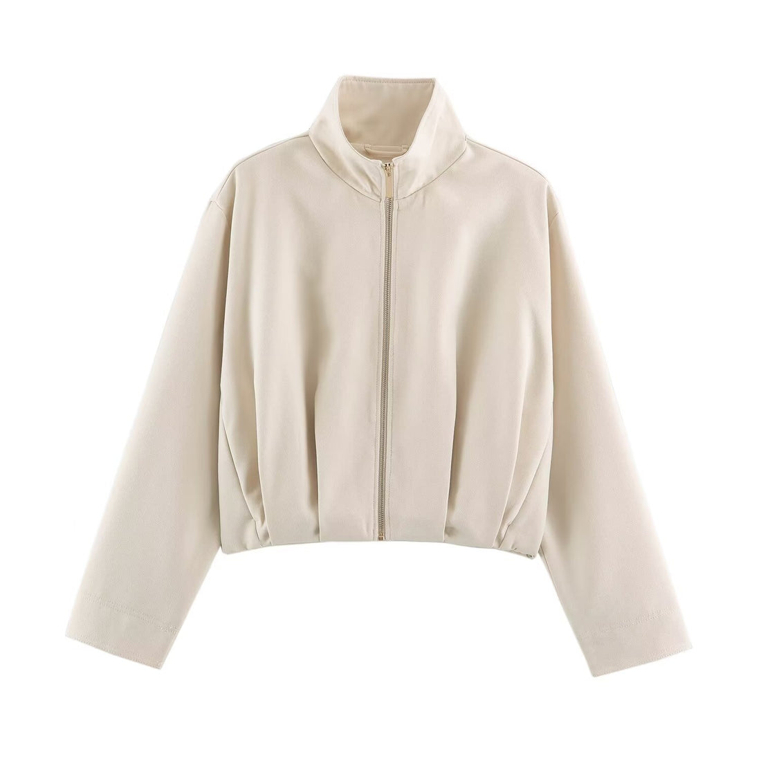 Damen Kurzblouson im Boxy‑Cut mit hohem Stehkragen und elastischem Saum Echo Archiv