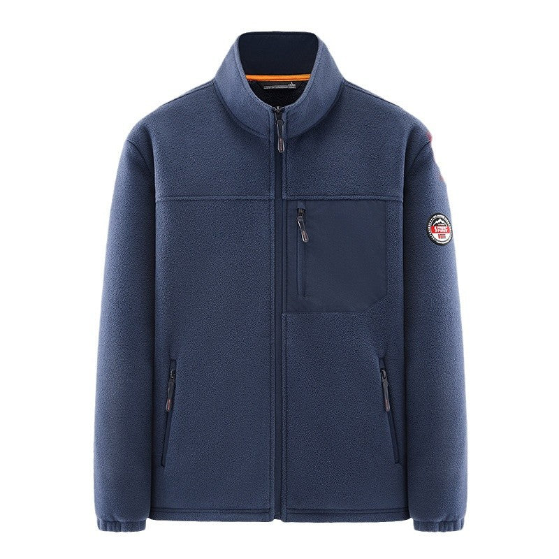 Herren Wärmende Fleecejacke mit hohem Kragen – Taviero