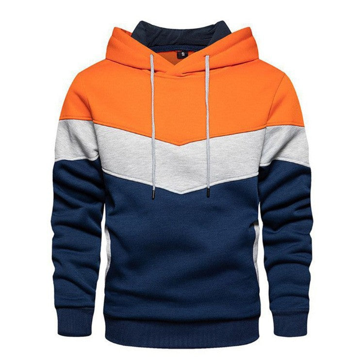 Herren Sport Hoodie mit geometrischem Farbdesign Echoarchiv