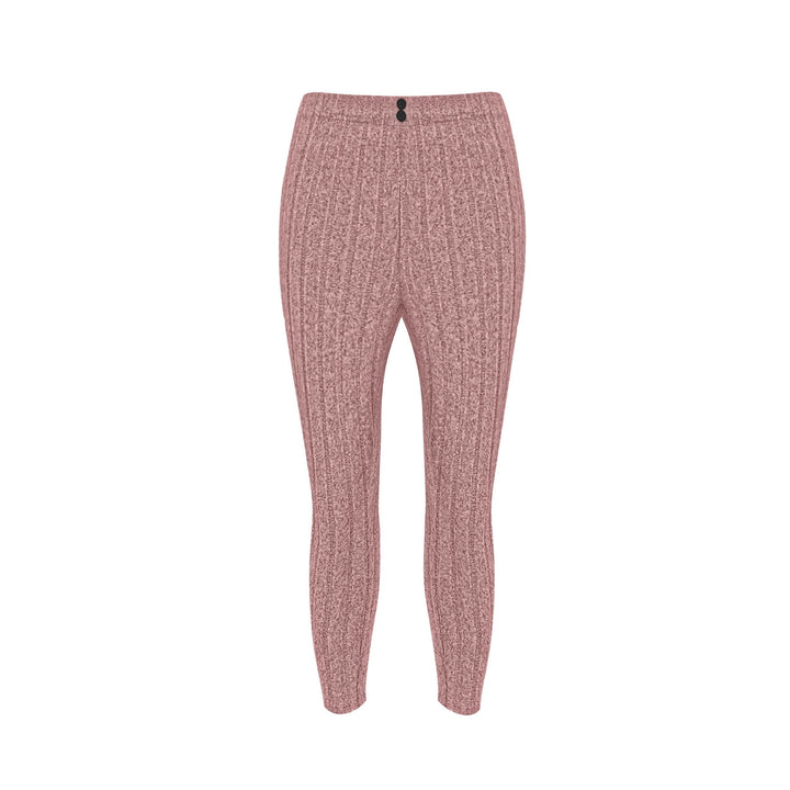 Damen Hochgeschnittene Rippstrick-Leggings mit elastischem Taillenbund Echoarchiv