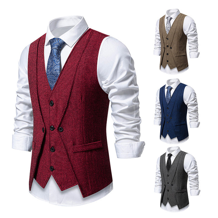 Herren elegante Weste mit feinem Strukturmuster Echoarchiv