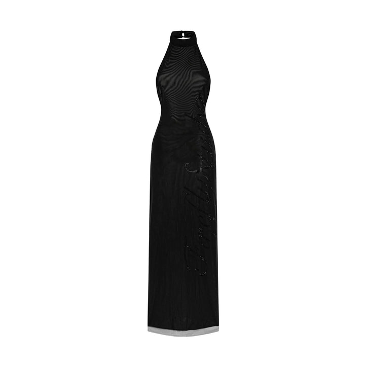 Damen Elegantes Bodenkonturen-Kleid mit schimmernden Akzenten Echo Archiv