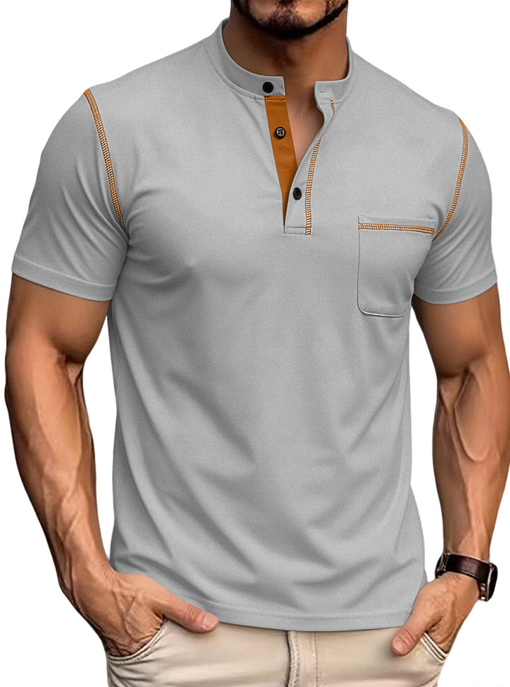 Herren Polo-Shirt mit gestreiftem Kragen Echoarchiv
