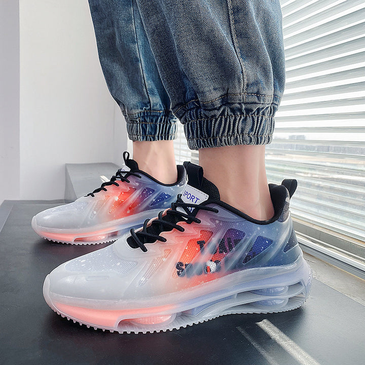 Unisex futuristische luftgepolsterte Sneaker mit transparentem TPU‑Obermaterial und sichtbarer Hohlkern‑Plateausohle – Norré