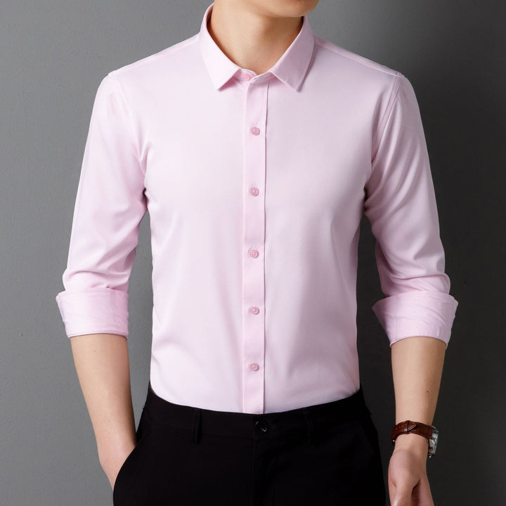 Herren Slim-Fit Langarmhemd aus hochwertigem Baumwollmix Echoarchiv