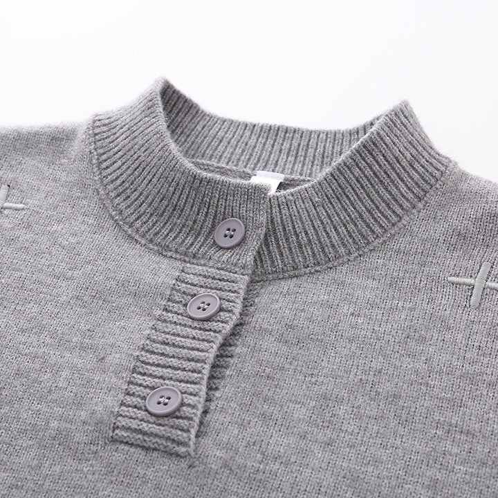 Damen Bequemer Strickpullover mit Knopfleiste Echo Archiv