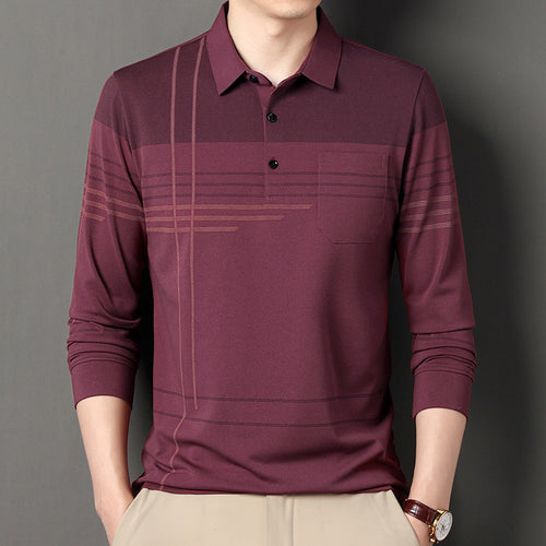 Herren Poloshirt mit modernem Mustermix und atmungsaktiver Struktur Echoarchiv