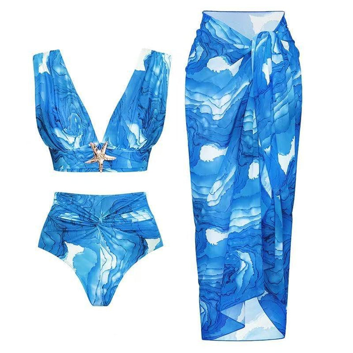 Damen Bikini-Set mit elegantem Wickelrock und raffiniertem Bustier Echo Archiv