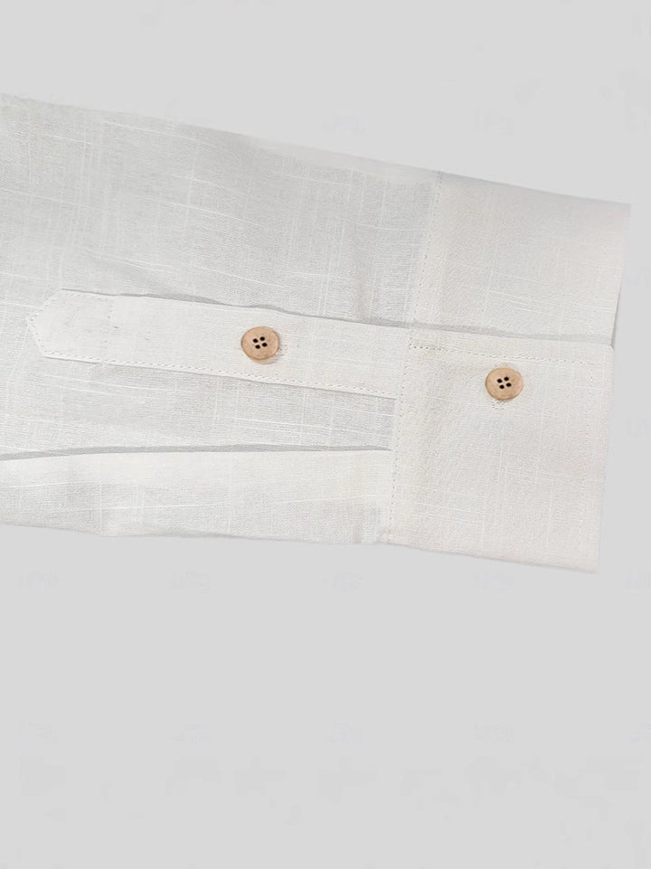 Herren lässiges Leinenhemd mit praktischen Taschen Echoarchiv