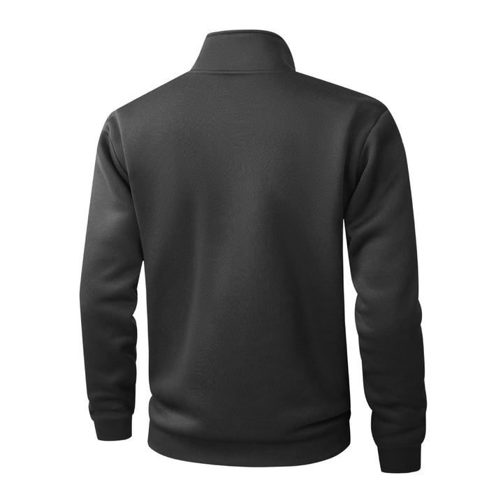 Herren Halbzip‑Pullover aus meliertem Strick mit Stehkragen und Reißverschluss Echo Archiv
