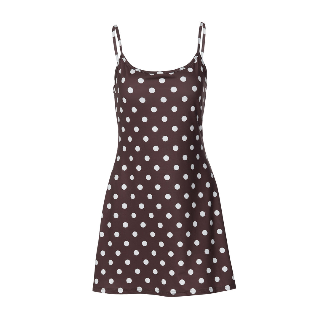 Damen Spaghetti-Träger Kleid mit verspieltem Punktenmuster Echo Archiv