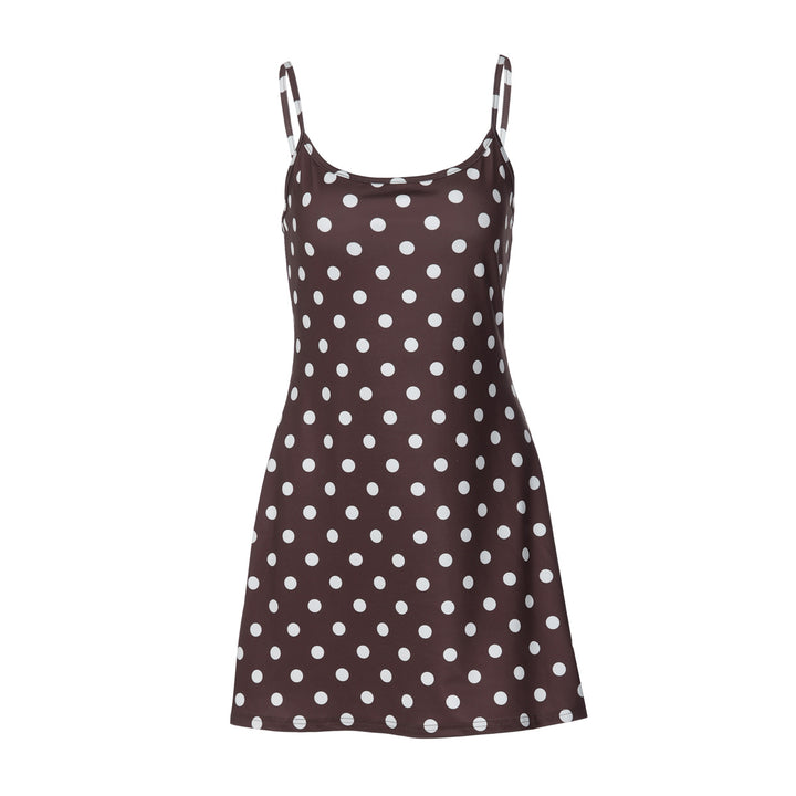 Damen Spaghetti-Träger Kleid mit verspieltem Punktenmuster Echo Archiv