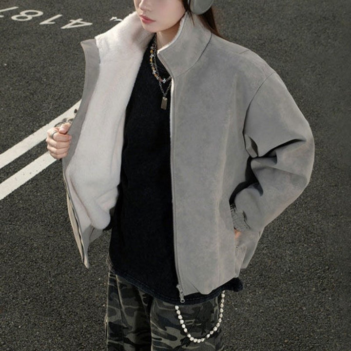 Damen Oversized Kunstlederjacke Echoarchiv