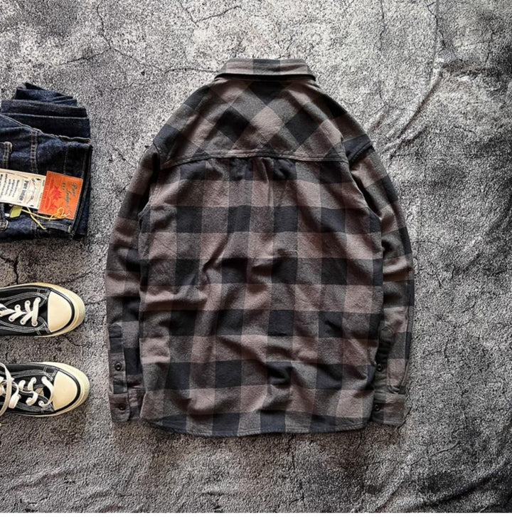 Herren Karo-Hemdjacke mit Brusttaschen Echo Archiv