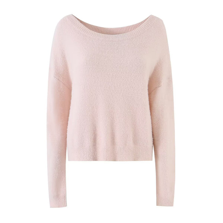 Damen Kuschelweicher Oversize-Pullover mit weitem U‑Boot‑Ausschnitt Echo Archiv