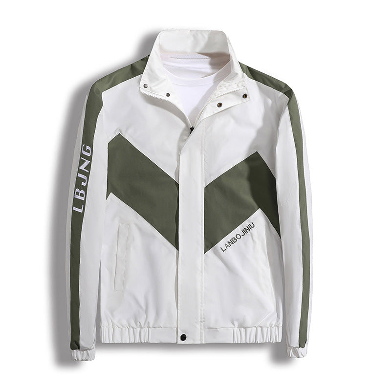 Herren Sportliche Übergangsjacke mit hohem Kragen und modernen geometrischen Akzenten Echo Archiv