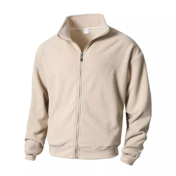 Herren Fleecejacke mit hohem Kragen und Reißverschluss Echoarchiv
