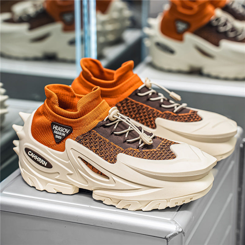 Unisex futuristische Chunky-Sneaker mit gestricktem Schaft, skulpturierter EVA-Sohle und Schnellzugverschluss – Norré