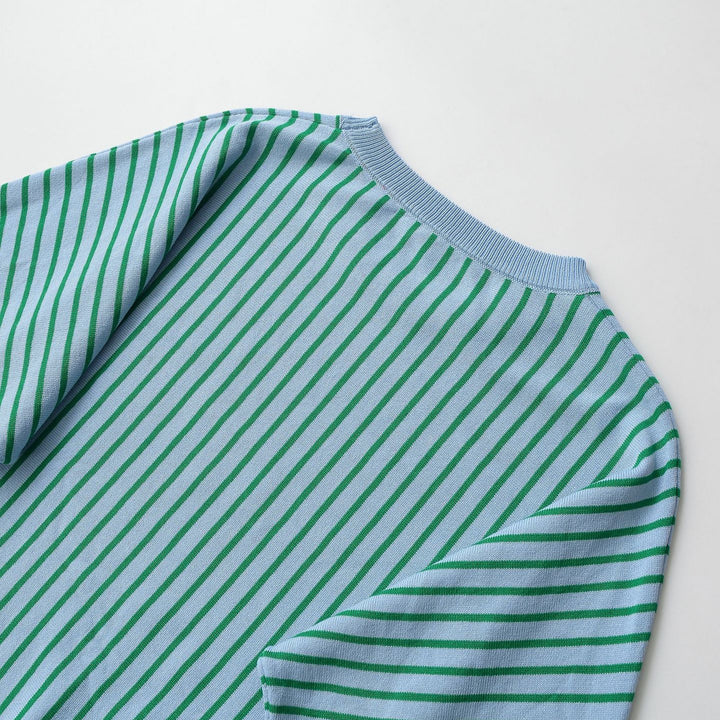 Damen Gestreifter Feinstrickpullover mit kastiger Cropped-Passform Echoarchiv